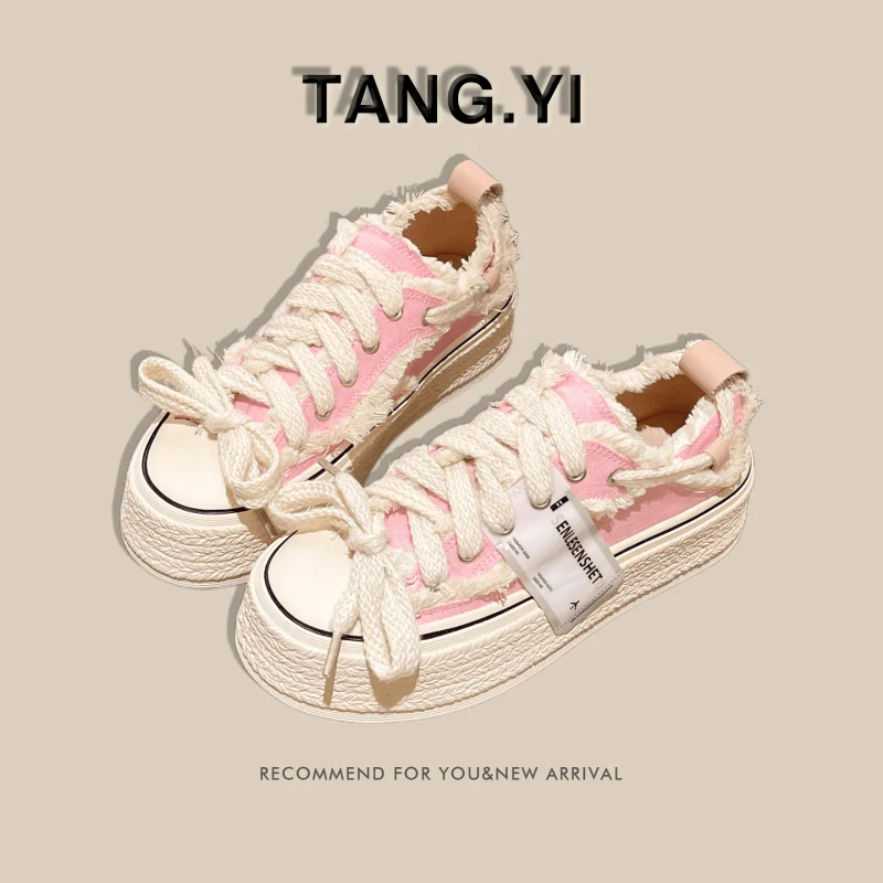 distressed sneakers