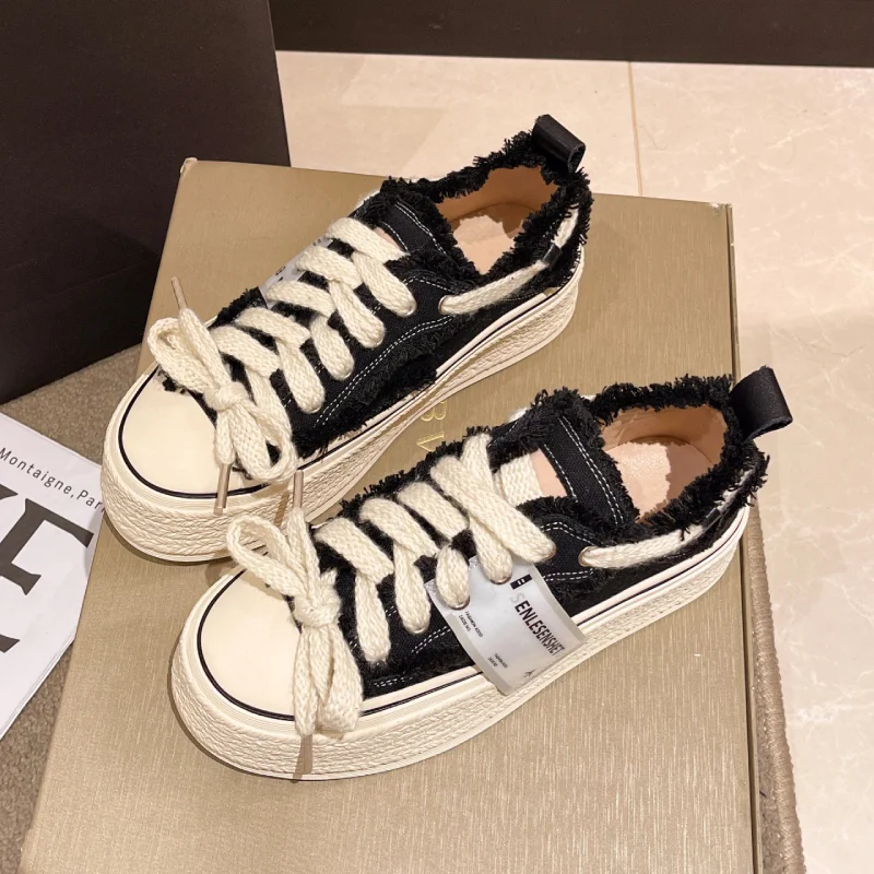 distressed sneakers
