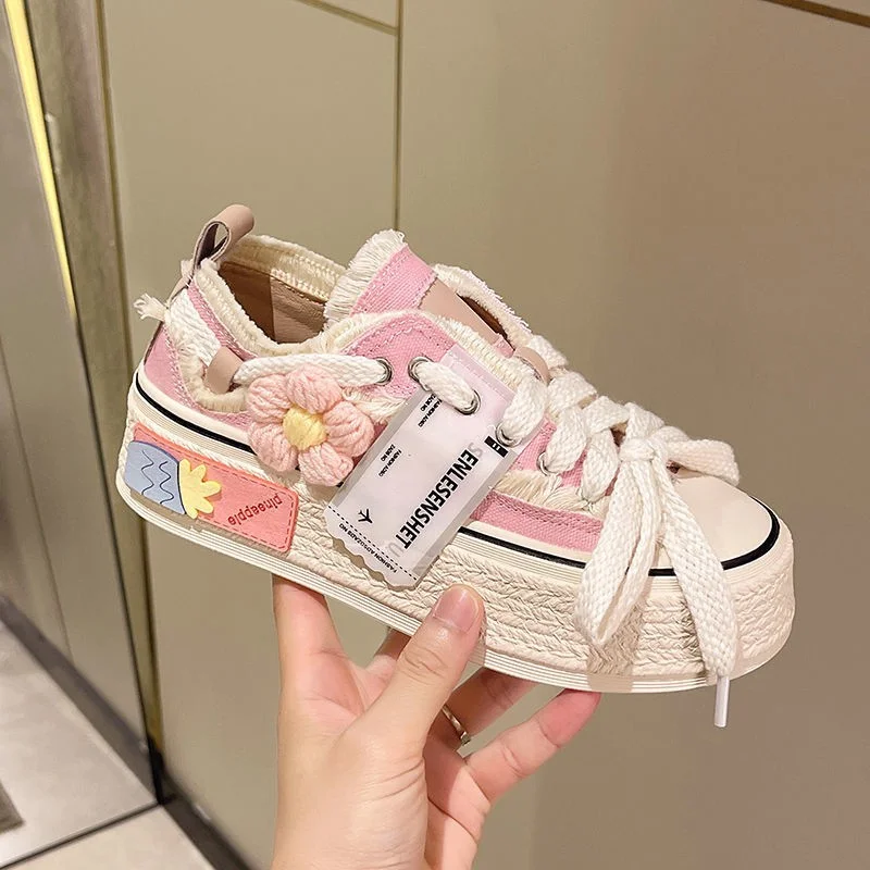 wholesale pantshoes Women's height increasing sneakers All-match retro style casual shoes for women