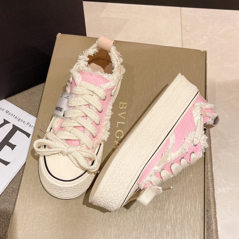 distressed sneakers