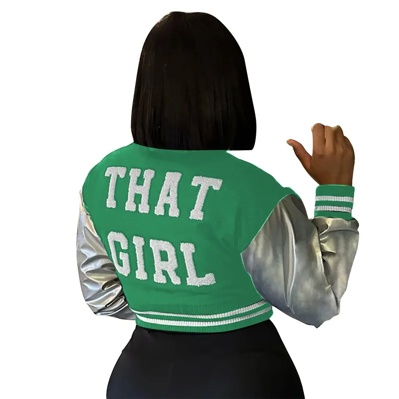 2023 fall winter custom african women all over print college orange green sublimated bomber baseball varsity letterman jacket