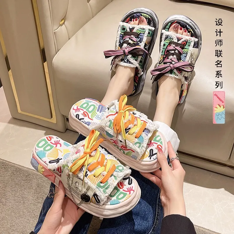 2023 Luxury Women's Slides Slippers Outdoor Platform Slippers for Ladies