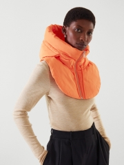 Wholesale fashion zipper warm thick cropped sleeveless jacket winter black sleeveless vest for women