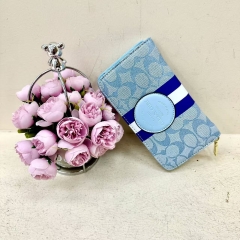 Cross-border Europe and America 2025 new style classic letters long color matching wallet fashionable style portable bag when going out