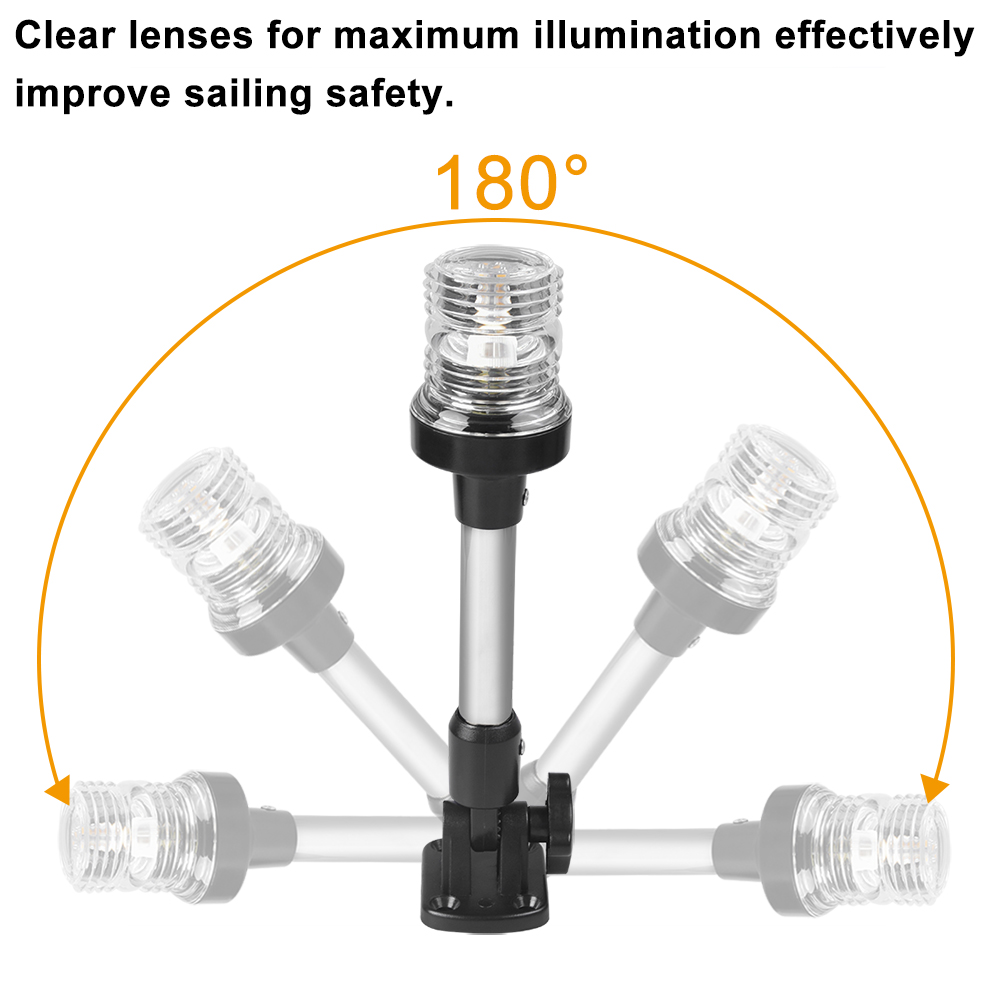Marine LED Stern Light - 3 7/8 Inch Navigation Light For Boats & Pontoons