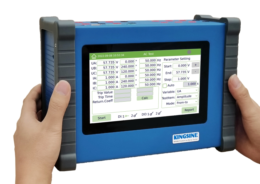 Introdução ao software do testador de relés de proteção mini portátil KFA300