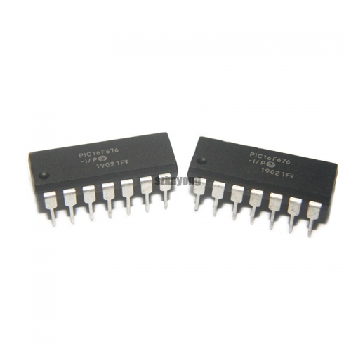 2pcs/lot PIC16F676-I/P PIC16F676 DIP14 In Stock