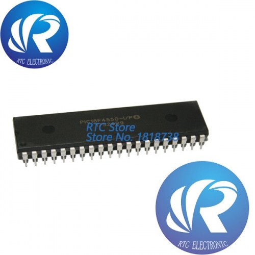 2pcs/lot PIC18F4550-I/P PIC18F4550 18F4550 USB Microcontrollers DIP40 IC PIC MCU FLASH 16KX16 NEW
