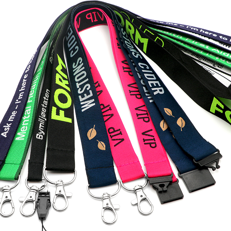 Custom Woven Lanyard With Jacquard Logo