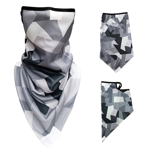 UPF50+ Face Bandana Neck Gaiter with Ear Loops, Reusable Washable Triangle Cloth Scarf Balaclava for Women Men