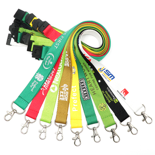 Custom Flat Polyester Lanyard With Screen Printing Logo