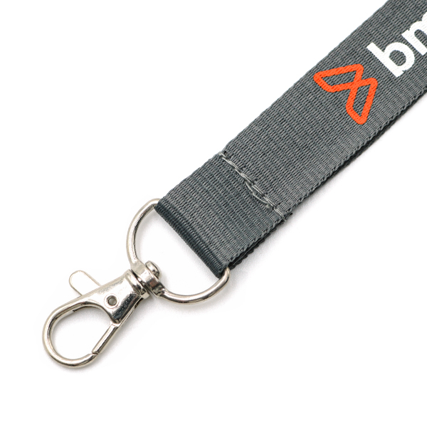 Custom Flat Polyester Lanyard With Screen Printing Logo