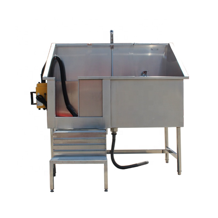 Veterinary Sliding Door Bath Tub with Blower Pedal YHX-04