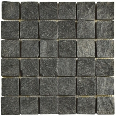 TM-M012 Black Slate Mosaic Tile