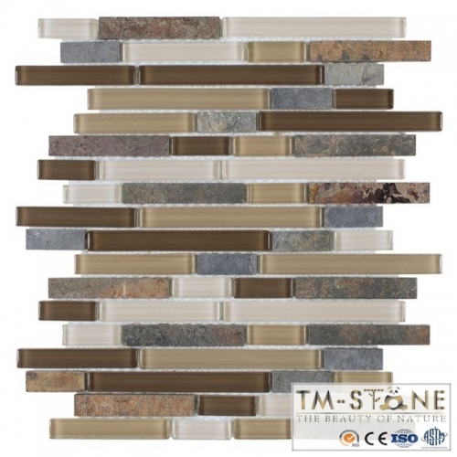 TM-M008 Glass and Slate Mosaic