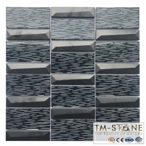 TM-MGT07 Glass Stone Modular Mosaic