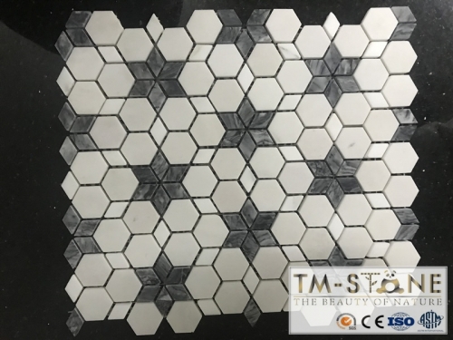 TM-M104 Natural Marble Mosaic Wall