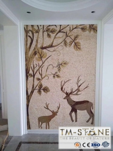 TM-WO002 Mosaic Animal Wall Stone