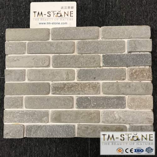 TM-TPB002 Natural Oyster Stone Tumbled Peace Brick