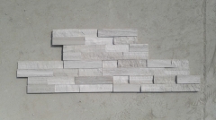 TM-W160X White Grain Split + Polish Z type decorative stone surface