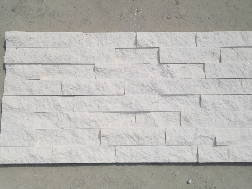 TM-W161X Z clad 15X60cm White Sand Stone Split Face Wall Panels