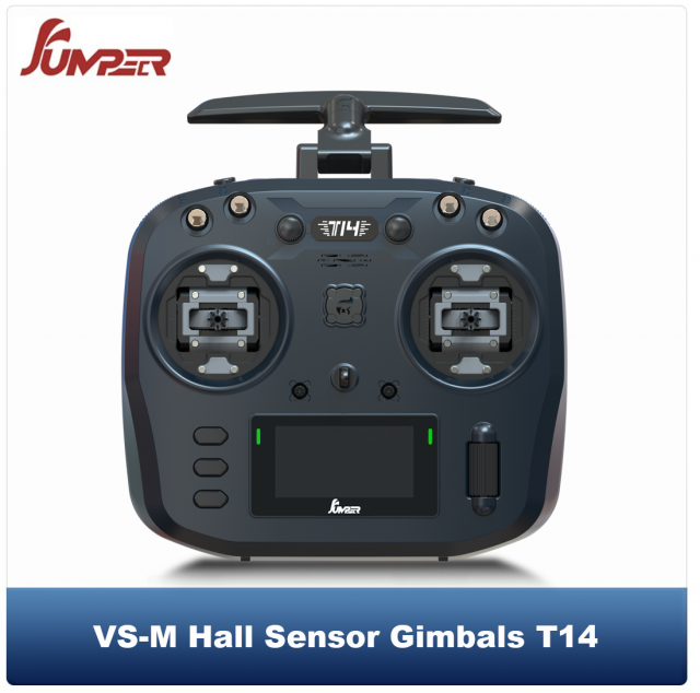 2024 NEW! Jumper T14 2.4GHz / 915MHz / 868MHz HALL Sensor Gimbals 2.42" OLED Screen Radio Controller ELRS EdgeTX