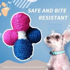New design Soft cotton rope dog toy ball,wholesale pet toy