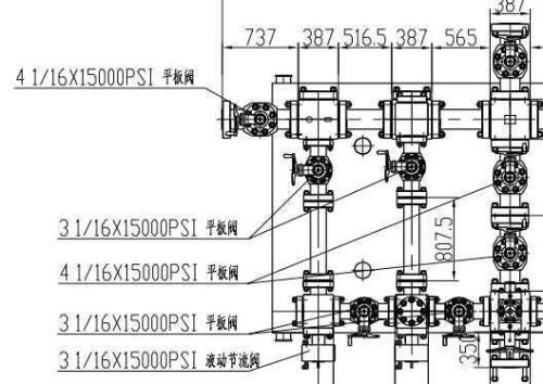 kill &choke manifold for 13-5/8" 15000 bop stack