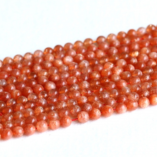 AAA Quality Natural Genuine Orange Gold Oligoclase Sanidine Sunstone Round Loose Beads 4mm 6mm 8mm 10mm 12mm 15.5" 05182