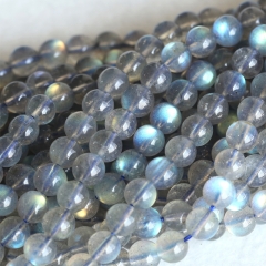 High Quality AAA Wholesale Natural Genuine Flash Light Dark Blue Labradorite Round Loose Gems Beads 4mm 5mm 6mm 8mm 16" 04129