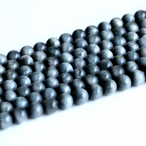 AAA High Quality Natural Genuine Gray Falcon's Eye Eagle Eye Stone Semi-precious stones Round Loose Beads  6-12mm 16" 05206