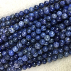 Natural Genuine High Quality Dark Blue Dumortierite Round Loose Beads 6mm 8mm 10mm 12mm 06209