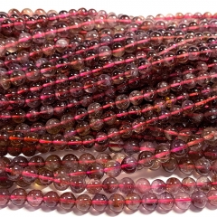 15.5“ Veemake Natural Genuine Auralite Super 23 Crystal Round Loose Gemstone Jewelry Beads Making Necklaces Bracelets  07043