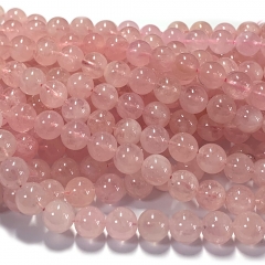 AAA High Quality Genuine Natural Pink Aquamarine Beryl Morganite Round Loose Gemstone Jewelry Design Beads 4-12mm 16" 07537