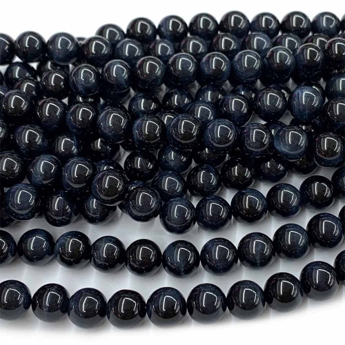 High Quality Genuine Natural AAA Tiger Eye Blue Stone Semi-precious stones Round Loose Beads 6-16mm  15.5" 05658