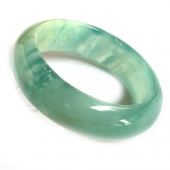 High Quality Real Genuine Natural Blue Green Serpentine Jade Bangles Bracelet Bangle 54.7mm 2.15 inch 07681