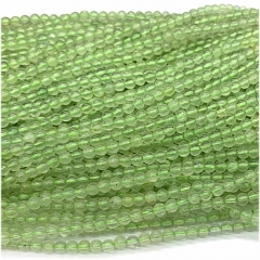 Veemake Natural Genuine Gemstones Clear Green Prehnite Round Small Making Necklaces Bracelets Jewelry Beads 07845