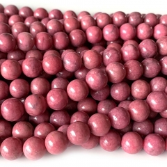 High Quality Natural Genuine South Africa Red Pink Rhodonite Rose Stone Round Jewellery Loose Ball Beads 07924