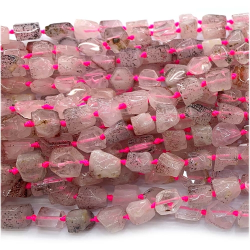 Real Natural Genuine Red Super 7 Seven Nugget Free Form Hand Cut Smooth Loose Beads 08072