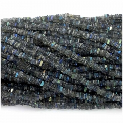 Natural Genuine Gray Labradorite Slice Irregular Square Chips Beads Necklace Bracelet Jewelry Beads 08156