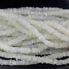 Natural Genuine Blue Moonstone Slice Irregular Square Chips Necklace Bracelet Jewelry Beads 08333