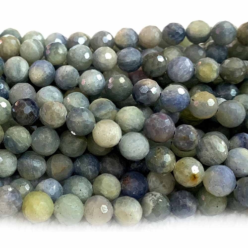 Natural Genuine Blue Sapphire Faceted Round Loose Jewelry Gemstone Beads  6-12mm  08357