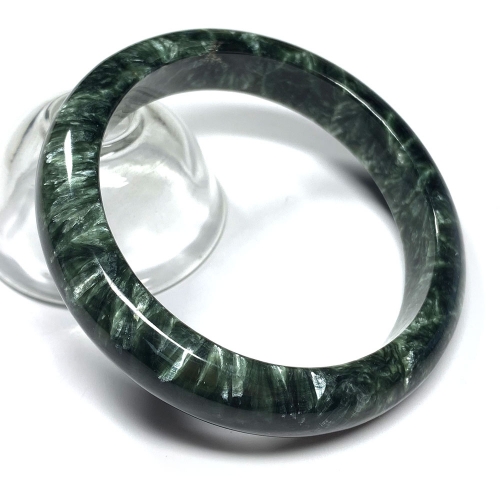 Real Genuine Natural Green Seraphinite Bangles Bracelet Bangle 62mm 2.44inch 08383