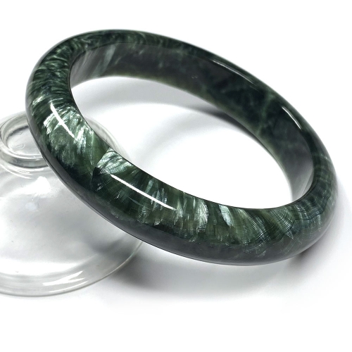 Real Genuine Natural Green Seraphinite Bangles Bracelet Bangle 61mm 2.4inch 08381