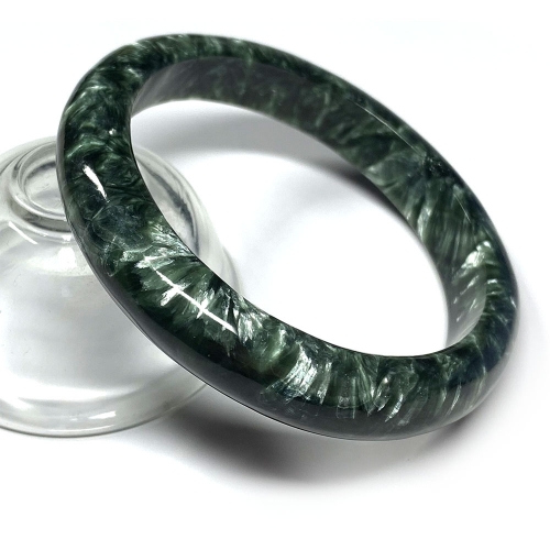 Real Genuine Natural Green Seraphinite Bangles Bracelet Bangle 57mm 2.26nch 08386