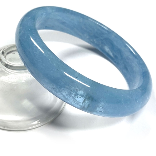 Real Genuine Natural Clear Blue Aquamarine Bangles Bracelet Bangle 61mm 2.39inch 08378
