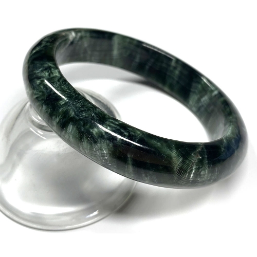 Real Genuine Natural Green Seraphinite Bangles Bracelet Bangle 59mm 2.33inch 08384