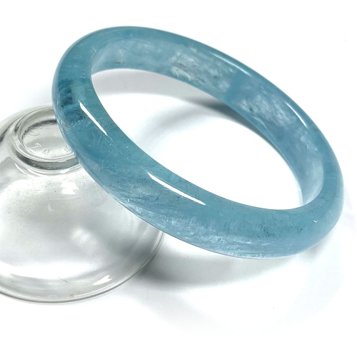 Real Genuine Natural Clear Blue Aquamarine Bangles Bracelet Bangle 57mm 2.25inch 08376