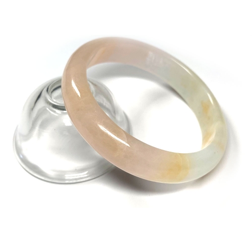 Real Genuine Natural PInk Orange Morganite Bangles Bracelet Bangle 58mm 2.27inch 08399