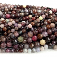 Natural Genuine Colorful Yellow Pink Red Spinel Round Jewelry Loose Necklace or bracelet Beads 08414